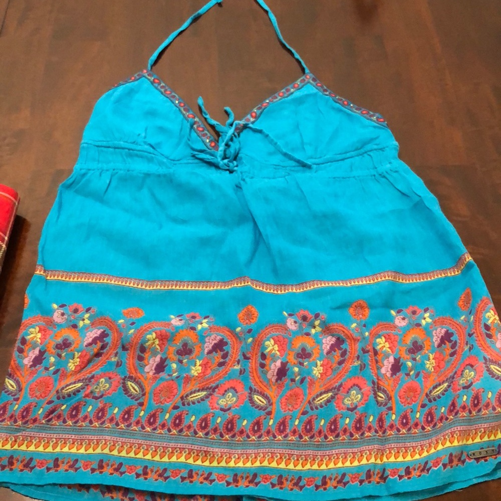 ROXY linen halter top NWOT